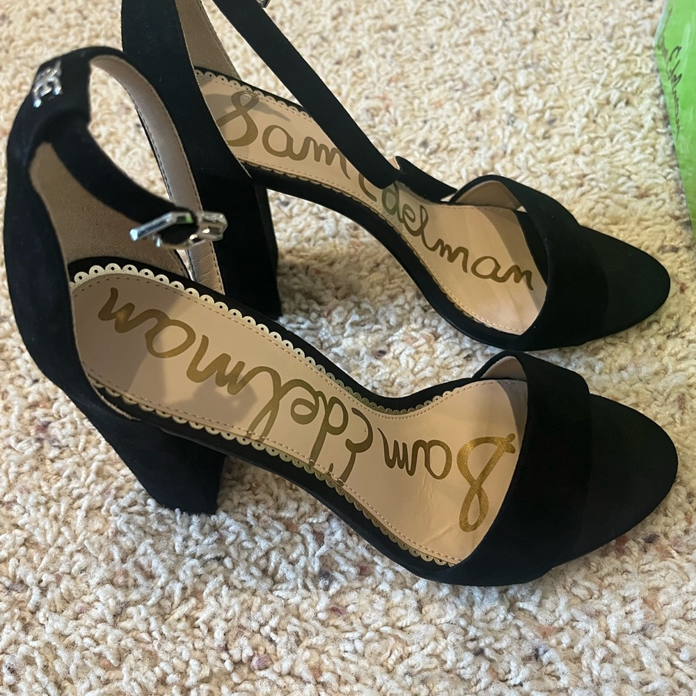 Sam Edelman Black Strappy Heels